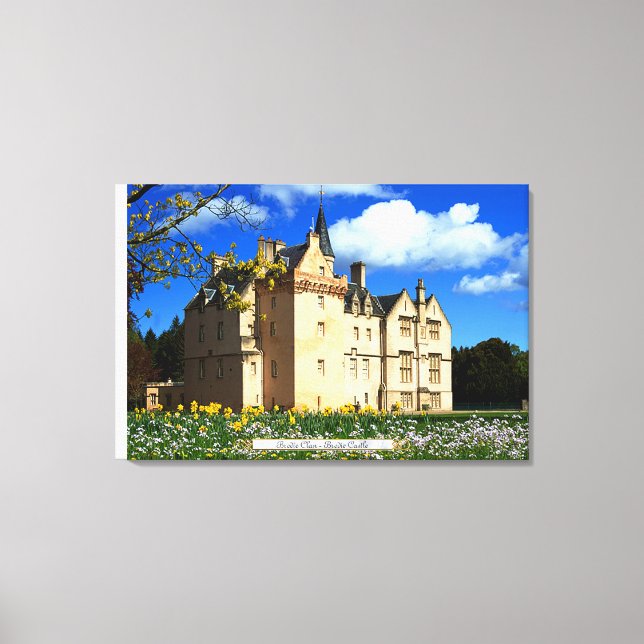 Scottish Brodie Klans Morayshire Castle Canvastryck (Framsida)