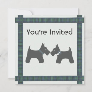 Scottish Bröllop med Tartan Theme Inbjudningar