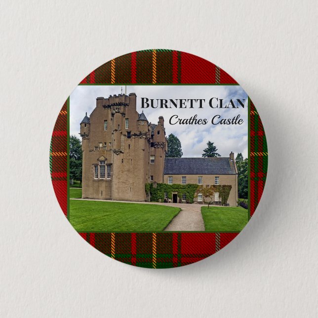 Scottish Burnett Klan Crathes Castle Garden Photo Knapp (Framsida)