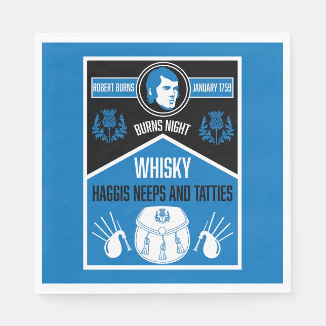 Scottish Burns Night Pappersservett (Framsidan)