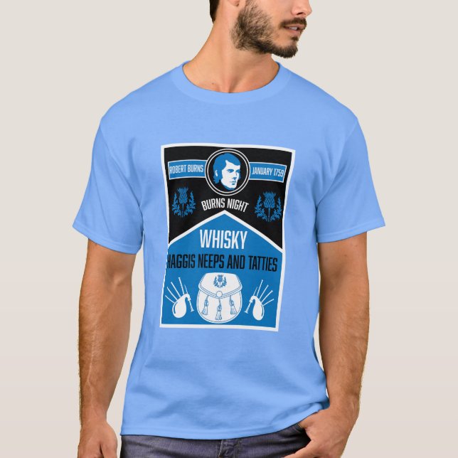 Scottish Burns Night T Shirt (Framsida)