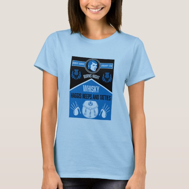 Scottish Burns Night T Shirt (Framsida)