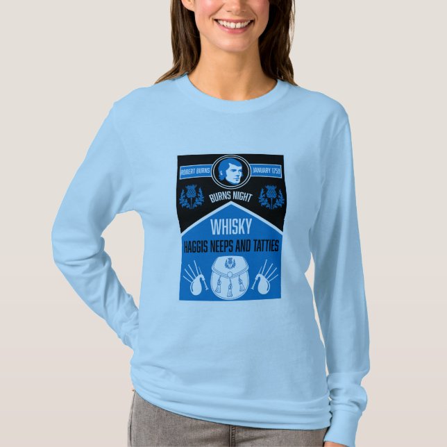 Scottish Burns Night T Shirt (Framsida)