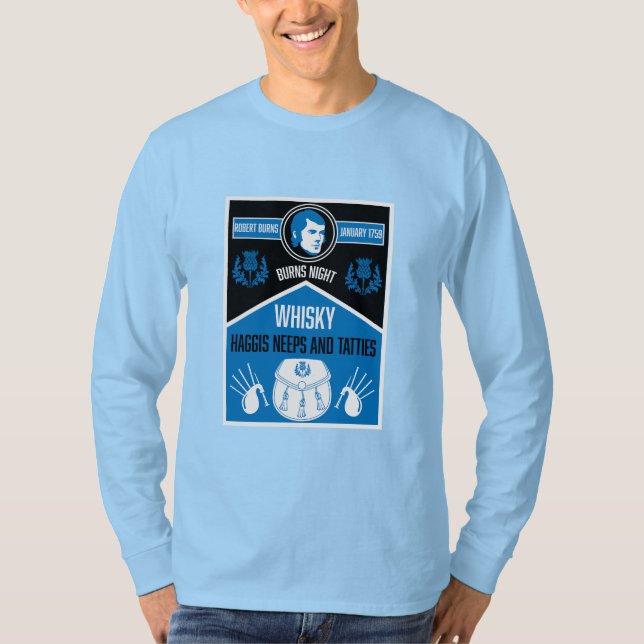 Scottish Burns Night T Shirt (Framsida)