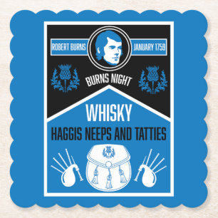 Scottish Burns Night Underlägg Papper