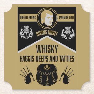 Scottish Burns Night Underlägg Papper