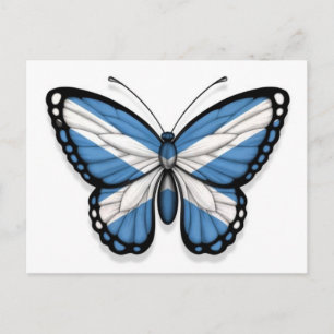 Scottish Butterfly Flagga Vykort