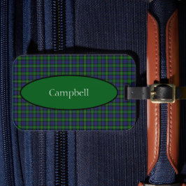 Scottish Campbell Family Tartan Personlig Bagagebricka