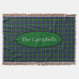Scottish Campbell Family Tartan Personlig Filt