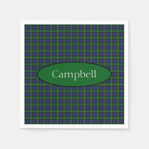 Scottish Campbell Family Tartan Personlig Pappersservett