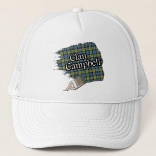 Scottish Campbell Tartan Paint Brush Cap Truckerkeps