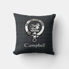 Scottish Campbell Vapensköld Badge & Tartan Kudde