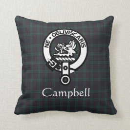 Scottish Campbell Vapensköld Badge & Tartan Kudde
