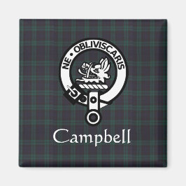 Scottish Campbell Vapensköld Badge & Tartan Magnet