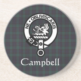 Scottish Campbell Vapensköld Badge & Tartan Underlägg
