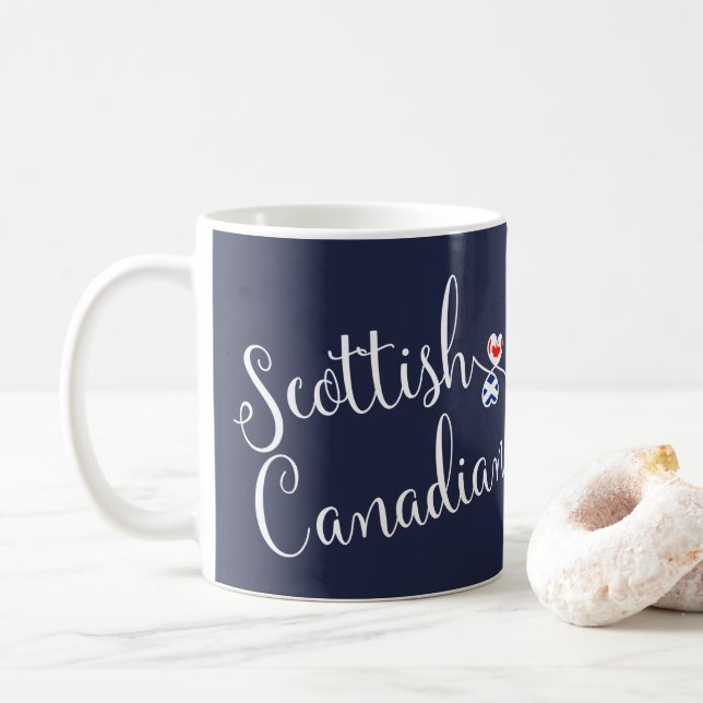 Scottish Canadian Entwed Hearts Mugg (Med munk)