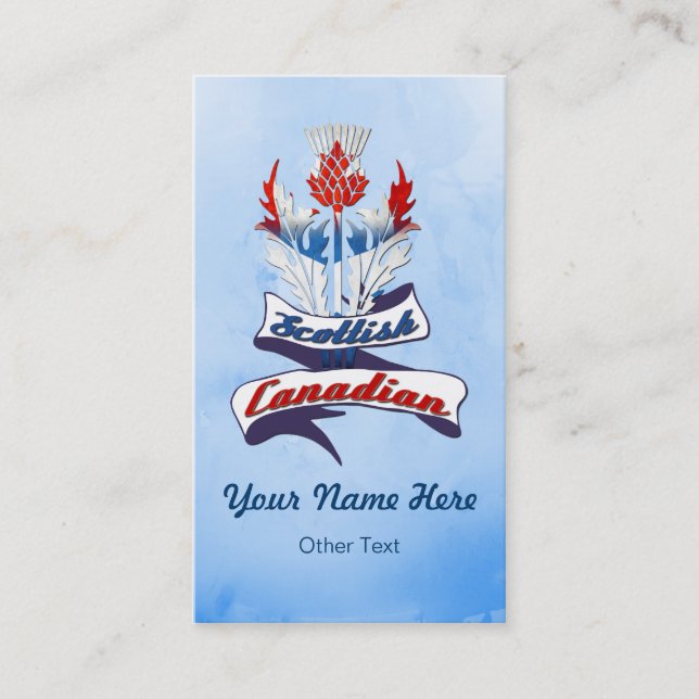 Scottish Canadian Thistle Business Card-mall Visitkort (Framsida)