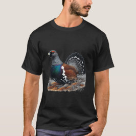 Scottish Capercaillie on Heather Pen and Bläck T Shirt