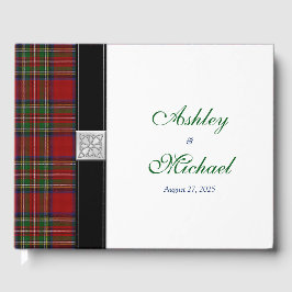 Scottish Celtic Royal Stuart Tartan Bröllop Gästböcker
