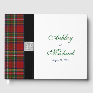 Scottish Celtic Royal Stuart Tartan Bröllop Gästböcker