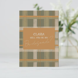 Scottish Celtic Tartan Mönster Bröllop Bridesmade Inbjudningar