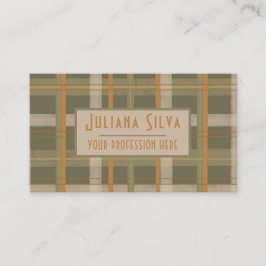 Scottish Celtic Tartan Mönster med QR Visitkort