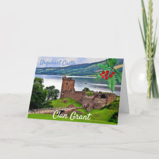 Scottish Clan Grant Urquhart Castle Christmas Kort