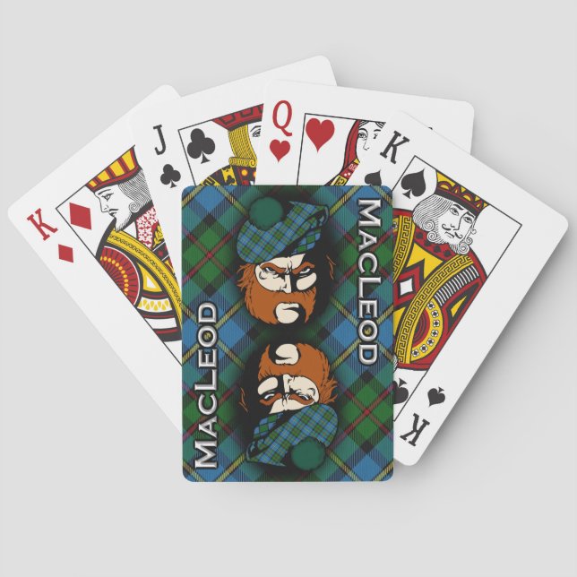 Scottish Clan MacLeod av Harris Tartan Deck Spelkort (Baksidan)