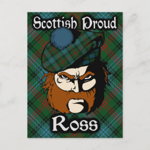 Scottish Clan Ross Tartan Postkort Vykort