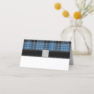 Scottish Clark Tartan Bröllop Placeringskort