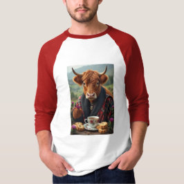 Scottish Cow med te t-shirt