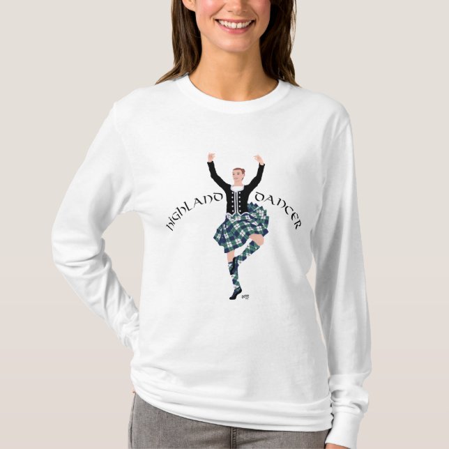 Scottish Dancer Highland Fling T-shirt (Framsida)