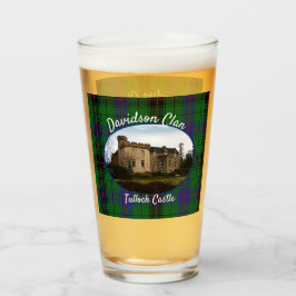 Scottish Davidson Klan Castle Tartan Family Glass Glaskopp
