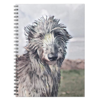 Scottish Deerhound Art Lining Spiral bärbar dator Anteckningsbok