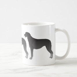 Scottish Deerhound Basic Hund aveln Silhouette Kaffemugg
