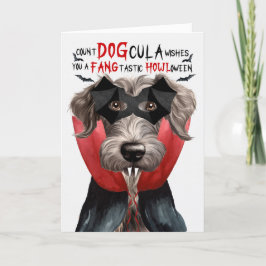 Scottish Deerhound Funny Count DOGcula Halloween Helgkort