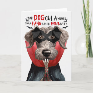 Scottish Deerhound Funny Count DOGcula Halloween Helgkort