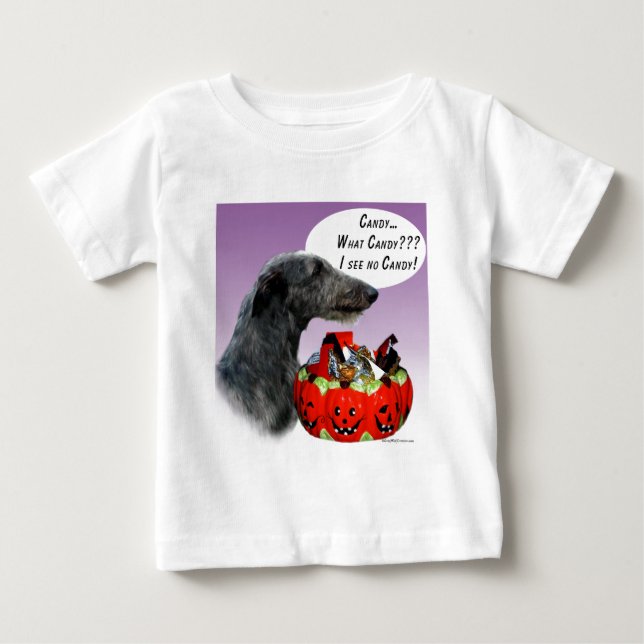 Scottish Deerhound Halloween Candy T Shirt (Framsida)