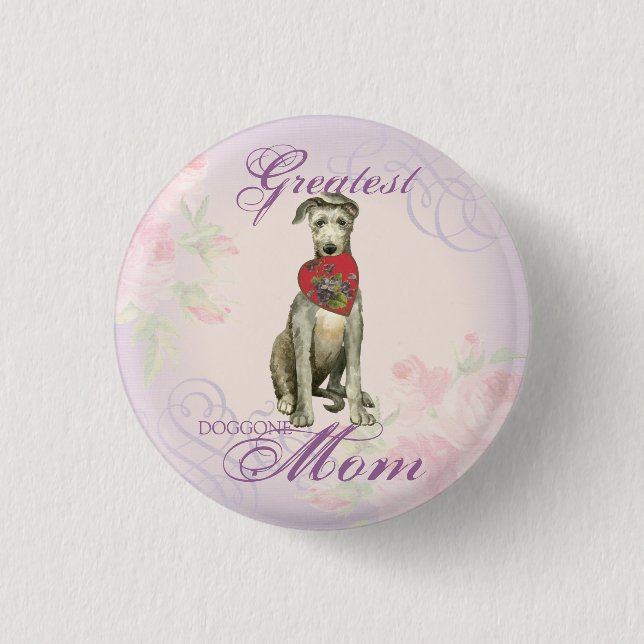 Scottish Deerhound Heart Mamma Knapp (Framsida)