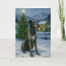 Scottish Deerhound Holiday Card Tack Kort