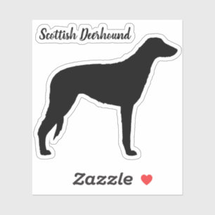 Scottish Deerhound Hund Silhouette Vinyl Sticker Klistermärken