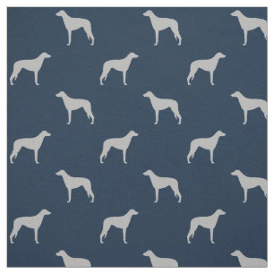 Scottish Deerhound Hund Silhouettes Patterned Tyg