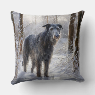 Scottish Deerhound Låt det snöa jul Kudde