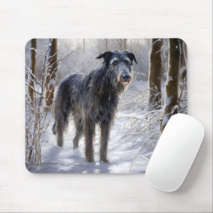 Scottish Deerhound Låt det snöa jul Musmatta