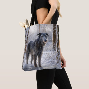 Scottish Deerhound Låt det snöa jul Tygkasse