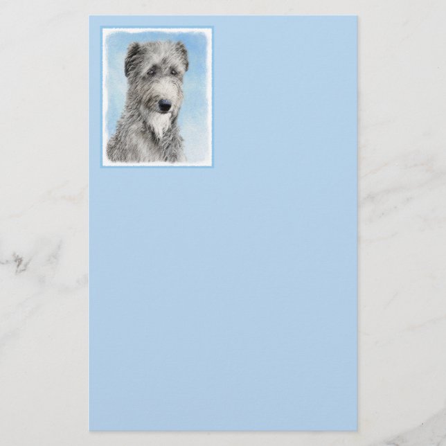 Scottish Deerhound Painting - Cute Original Hund A Brevpapper (Framsida)