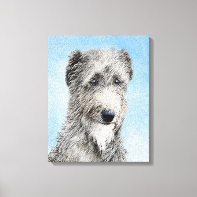 Scottish Deerhound Painting - Cute Original Hund A Canvastryck (Framsida)
