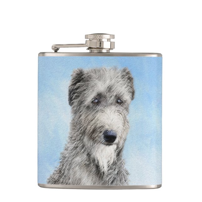 Scottish Deerhound Painting - Cute Original Hund A Fickplunta (Framsidan)