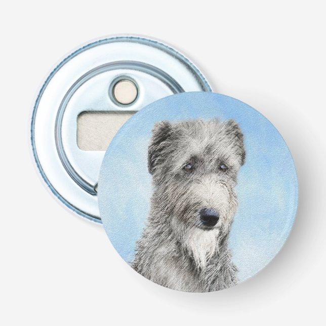 Scottish Deerhound Painting - Cute Original Hund A Flasköppnare (Framsidan)
