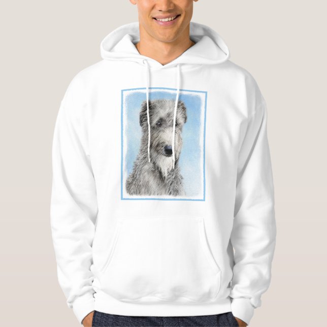 Scottish Deerhound Painting - Cute Original Hund A Hoodie (Framsida)